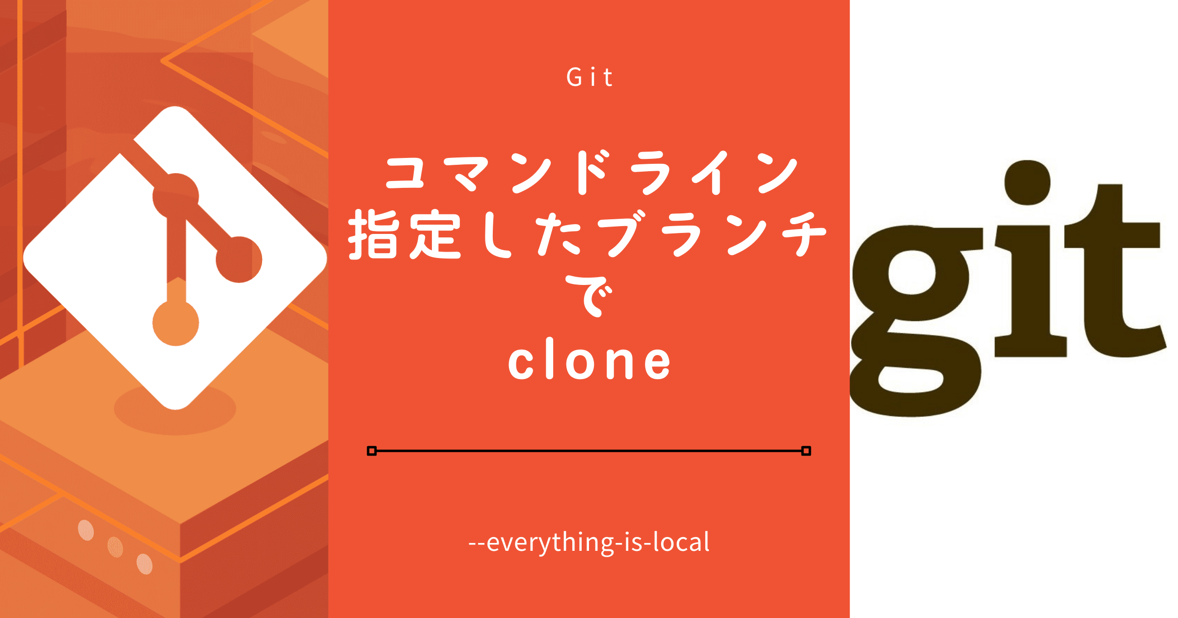 指定したブランチをcloneする コマンドライン使用Git